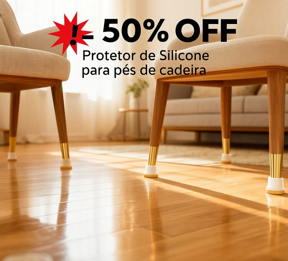 Protetor de Silicone para Pés de Cadeira Decaza - Compre 8 Leve 16