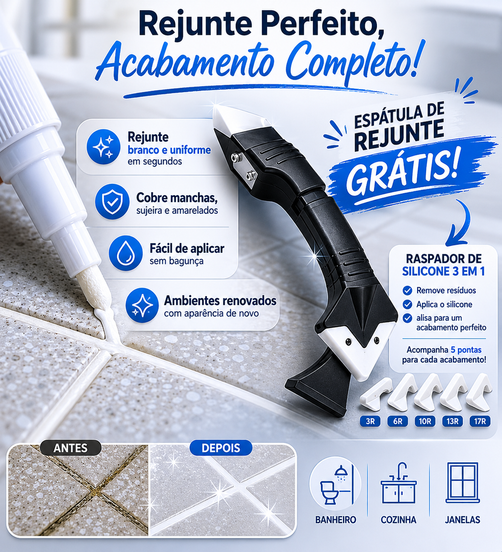 Caneta de Rejunte Reparadora Permanente - OFERTA ÚNICA!