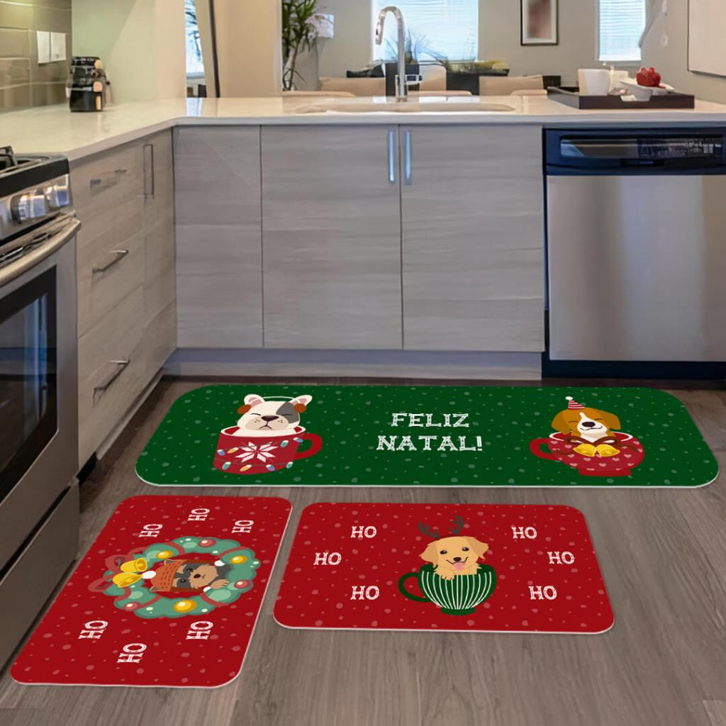 Tapetes de Cozinha 3 Peças COLEÇÃO DE NATAL!