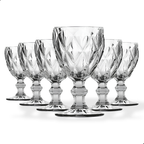 Jogo de 6 Taças de Vidro Diamond Transparente 330ml