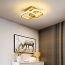 Luminária De Teto Sala Plafon 110V-220V Led Moderna Dourado 3 Cores Em 1