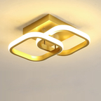 Luminária De Teto Plafon 110V-220V Led Moderna Dourado 3 Cores Em 1