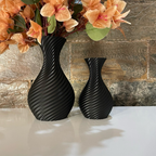 Kit 2 Vasos Espiral/ Vaso Flores Moderno/ Vaso decorativo/ Vaso twist/ Decoração rack/ Decoração criativa sala cozinha