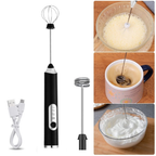 Batedor Misturador Mixer Elétrico para Bebidas Leite Café Clara de Ovo 2 em 1 taobiju