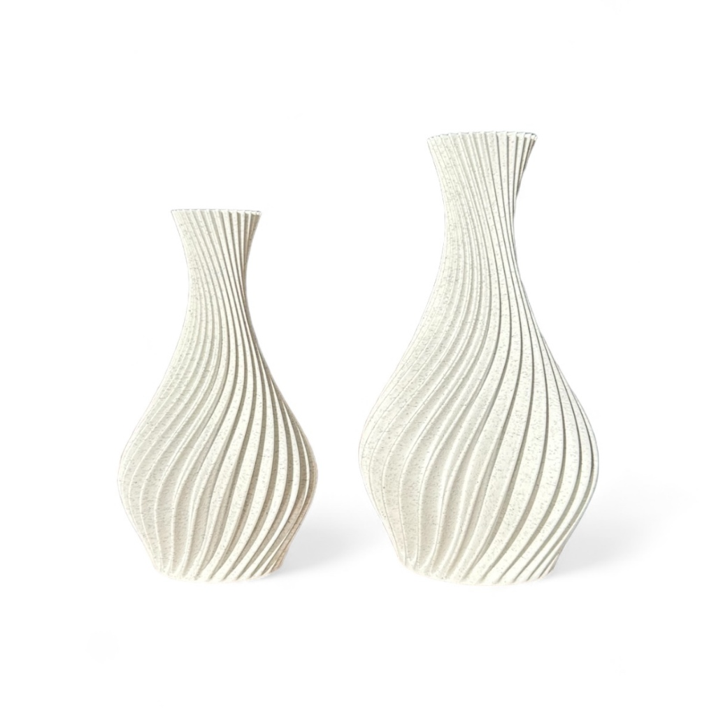 Kit 2 Vasos Decorativos em Espiral - Varias Cores
