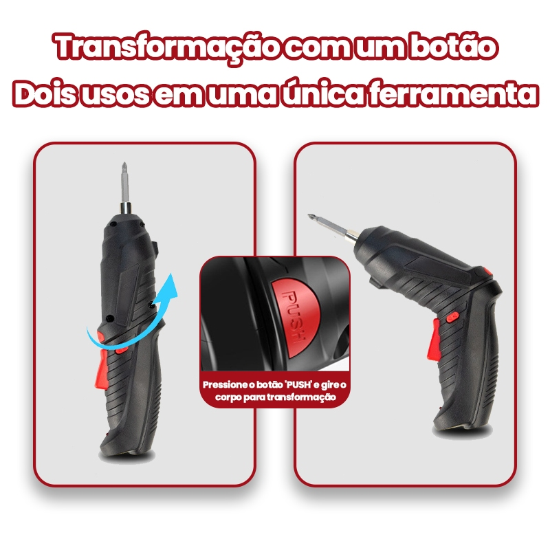 AICOOL Chave de fenda elétrica multifuncional de alto torque para desmontagem e montagem, avanço e retrocesso com