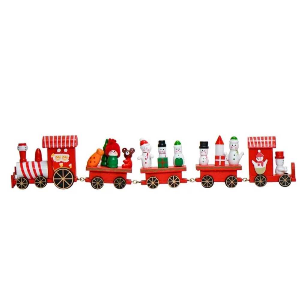Enfeite de Natal Trenzinho De Madeira Decorativo