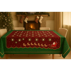 Toalha de Mesa Natalina 4/6/8/10 Lugares Estampada Decorativa Mesa Posta Festa Natal Reforçada