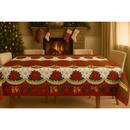 Toalha de Mesa Natalina 4/6/8/10 Lugares Estampada Decorativa Mesa Posta Festa Natal Reforçada
