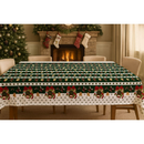 Toalha de Mesa Natalina 4/6/8/10 Lugares Estampada Decorativa Mesa Posta Festa Natal Reforçada