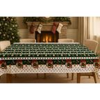 Toalha de Mesa Natalina 4/6/8/10 Lugares Estampada Decorativa Mesa Posta Festa Natal Reforçada