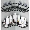 Kit de Suportes Organizadores De Metal Rack De Parede Banheiro Cozinha Prateleiras Porta Shampoo