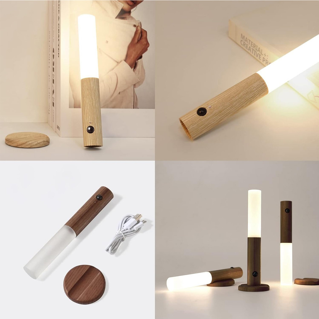 Luminária Led Recarregável Portátil Bastão com Sensor de Movimento