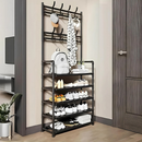 Arara 4/5 Andar Sapateira Organizadora Cabideiro Suporte Multiuso Sapato Tenis Roupa Quarto Armários