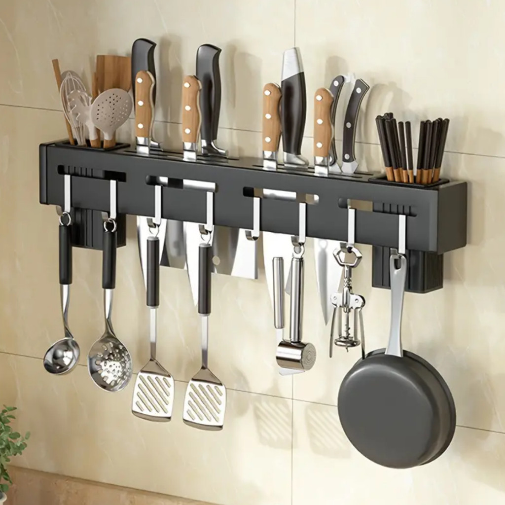 Suporte Para Armazenamento De Facas Ganchos Talheres Utensílios De Cozinha