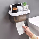 Suporte De Parede Banheiro/Caixa Organizadora Com Papel Higiênico/Sem Furar